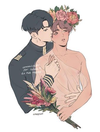 Flat color busts comms